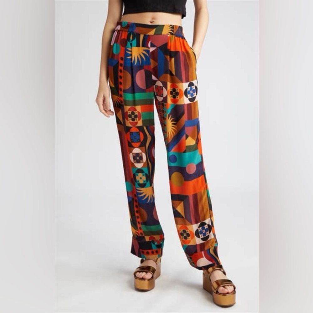 Farm Rio Tropical Shapes Multicolor Pants